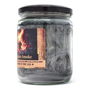 Campfire Smoke Scented Jar Candle - Highly Scented - Made with Plant Based Wax - Handmade in The USA - Candeo Candle