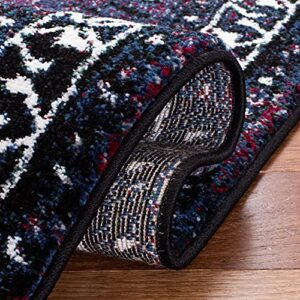 SAFAVIEH Vintage Hamadan Collection 2'7" x 5' Purple/Black VTH293V Oriental Distressed Non-Shedding Entryway Living Room Foyer Bedroom Kitchen Accent Rug