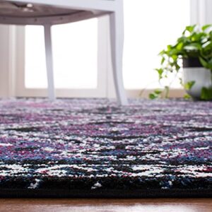 SAFAVIEH Vintage Hamadan Collection 2'7" x 5' Purple/Black VTH293V Oriental Distressed Non-Shedding Entryway Living Room Foyer Bedroom Kitchen Accent Rug