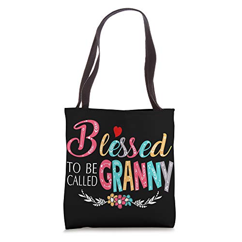 Blessed to be called Granny, Grandma Colorful Tote Bag