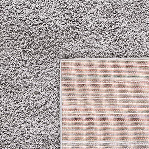 SAFAVIEH Venus Shag Collection 2'7" x 5' Grey VNS520J Solid Non-Shedding Entryway Living Room Foyer Bedroom Kitchen 1.8-inch Thick Accent Rug