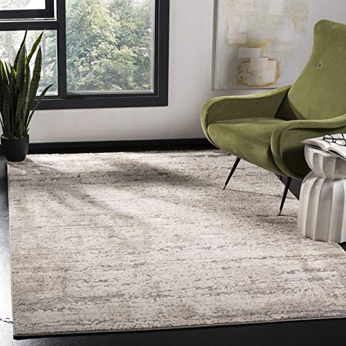 SAFAVIEH Spirit Collection 6'7" x 9' Taupe/Ivory SPR126E Modern Abstract Non-Shedding Living Room Dining Bedroom Area Rug