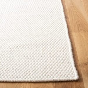 SAFAVIEH Vermont Collection 4' x 6' Ivory VRM801A Handmade Premium Wool Entryway Living Room Foyer Bedroom Accent Rug