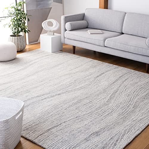 Safavieh Metro Collection 8' x 10' GreyIvory MET995F Handmade Premium Wool Living Room Dining Bedroom Area Rug