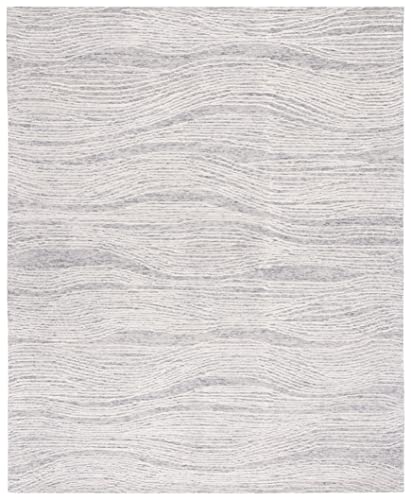 Safavieh Metro Collection 8' x 10' GreyIvory MET995F Handmade Premium Wool Living Room Dining Bedroom Area Rug