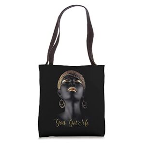 afrocentric queen black tote bag