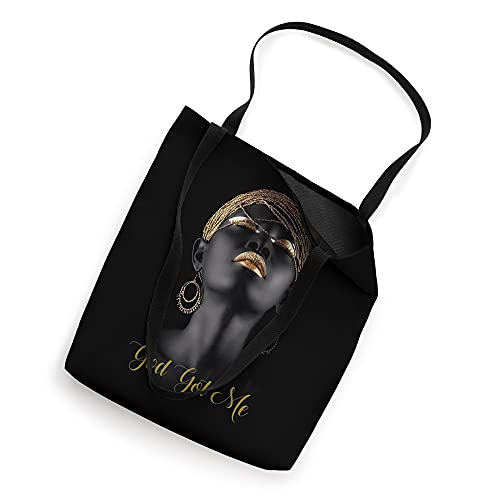 Afrocentric Queen Black Tote Bag