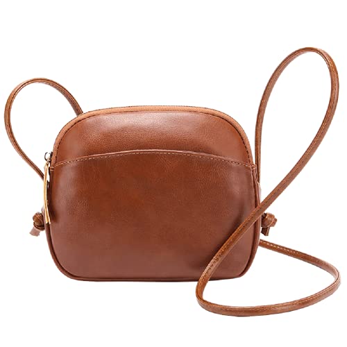 natyrlpog Crossbody Bag for Women Small, Cute Leather MINI Shoulder Purses, Fashion Messenger Phone Bag (brown)