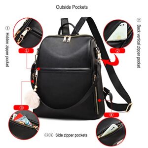 Backpack Purse for Women PU Leather Waterproof Casual Travel Cute Shoulder Bag for Ladies