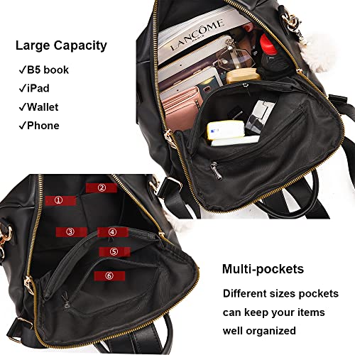 Backpack Purse for Women PU Leather Waterproof Casual Travel Cute Shoulder Bag for Ladies