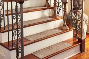 unique loom braided jute collection classic quality made natural hand woven area rug (0′ 9 x 2′ 6 stair tread, natural)