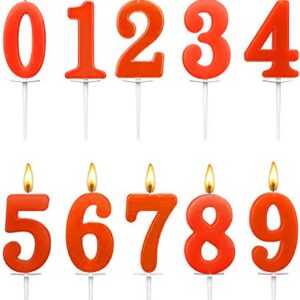 10 Count Number Candles Birthday, Cake Candles Colourful Birthday Cake Candles for Kids Adults, Number 0-9 Cake Topper Decoration for Birthday Wedding Anniversary Party Celebration