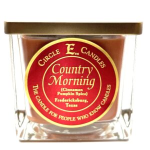 circle e candles, country morning scent, large size jar candle, 43oz, 4 wicks