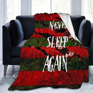needlove ultra soft flannel fleece blanket freddy krueger never sleep again stylish bedroom living 60″x50″ room sofa warm blanket for adult