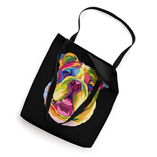 Pop Art English Bulldog Pet Paw Gift Men Women Dog Lover Tote Bag