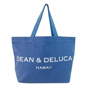 GlobalEdge Dean & Deluca Hawaii Blue Canvas Tote Shoulder Bag