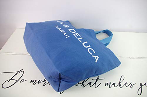 GlobalEdge Dean & Deluca Hawaii Blue Canvas Tote Shoulder Bag