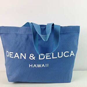 GlobalEdge Dean & Deluca Hawaii Blue Canvas Tote Shoulder Bag