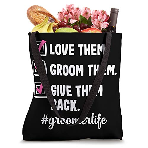 Funny Love Them Dog Groomer Pet Grooming Puppy Care Gift Tote Bag