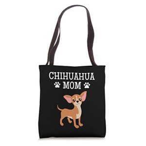 chihuahua mom for women and girls tote bag