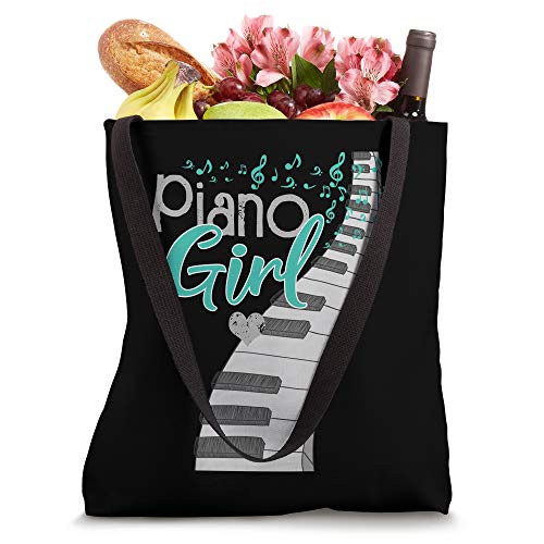 Piano Player Lover Kids Pianist Girls Piano Music Tote Bag