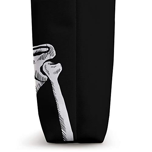 Black Like my soul skeleton drinking coffee or death Tote Bag