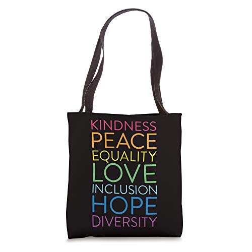 Peace Love Inclusion Equality Diversity Human Rights Tote Bag