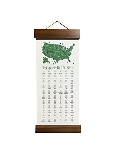 US National Park Checklist Map - 63 National Park Check Off List - National Park Checklist Poster - USA National Parks Gift - National Park Scratch Off (USA)