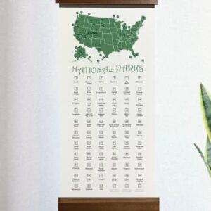 US National Park Checklist Map - 63 National Park Check Off List - National Park Checklist Poster - USA National Parks Gift - National Park Scratch Off (USA)