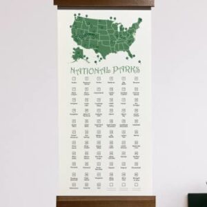 US National Park Checklist Map - 63 National Park Check Off List - National Park Checklist Poster - USA National Parks Gift - National Park Scratch Off (USA)