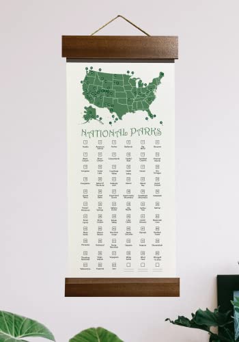 US National Park Checklist Map - 63 National Park Check Off List - National Park Checklist Poster - USA National Parks Gift - National Park Scratch Off (USA)