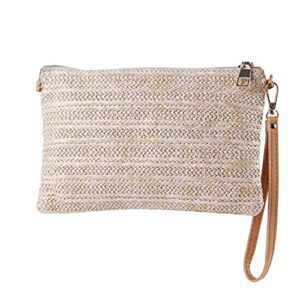 Oweisong Straw Purses for Women Summer Beach Straw s Clutch Purses Crossbody Bag Handmade Women Envelope Handbag Wallet