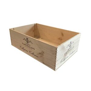 5 Of Vineyard Crates (Five Crates) Decorative ITALY Castellani Wine Crate - Wooden Box for Wine Storage Wedding Decor DIY Projects Garden Planter Boxes NO Lid NO Storage Inserts (12BtlStd)