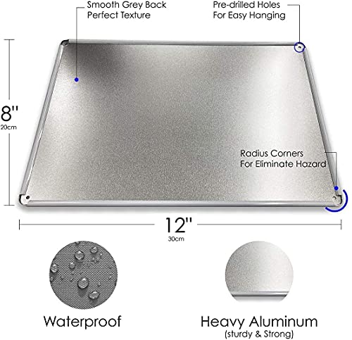 SAMJOSY Game Room Decor 8 x 12 Inch Metal Aluminum Novelty Tin Sign Decor Man Cave Signs (White)