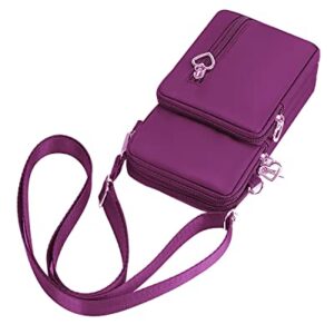 WITERY Cell Phone Crossbody Bag - Nylon Waterproof Small Cell Phone Purse Wallet, Travel Phone Bag Wristlet Women Teen Girls with Adjustable Strap