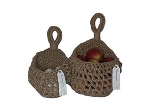 teardrop hanging basket, made with jute twine, handmade in us. (small & medium)