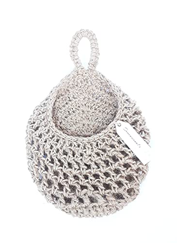 Teardrop Hanging Basket, made with jute twine, Handmade in US. (Small & Medium)