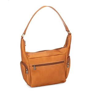le donne leather – aria hobo/shoulder bag – premium full grain colombian leather shoulder bag – 13.5”x10.5”x5” (tan)