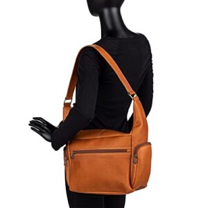 Le Donne Leather - Aria Hobo/Shoulder Bag – Premium Full Grain Colombian Leather Shoulder Bag - 13.5”x10.5”x5” (TAN)