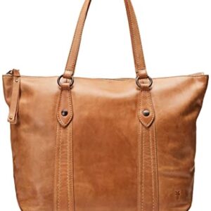 Frye womens Melissa Zip Shopper Tote Bag, Beige, One Size US