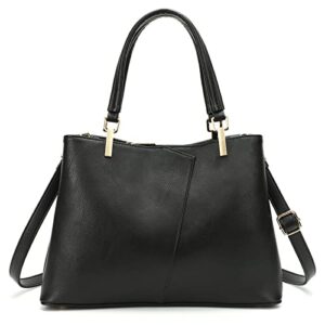 kouli buir hobo bags for women large pu leather purses and handbags shoulder bags ladies crossbody bags top handle tote bag (black)