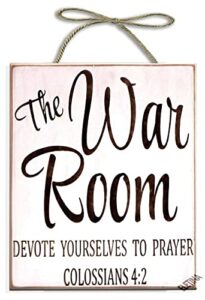 eletina funny retro wooden signs/war room printed wooden sign colossians 42 prayer bible signs 8×12 inch