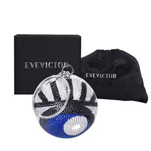 Evevictor Round Ball Shaped Crystal Evening Clutch Purse Rhinestone Wedding Bag Crystal Party Handbag for Women