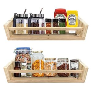 uniture spice rack organizer 2pcs, wall shelf wood decorations for living room, home decor and closet organization