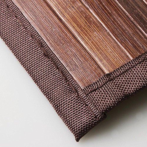 5' X 8' (60"x96") Bamboo Floor Mat Area Rug, Walnut Dark Brown Color Finish, Large Bamboo Floor Runner Rug with Non Skid Backing, Area Mat Indoor Carpet for Living Room, Hallway, Kitchen, Office