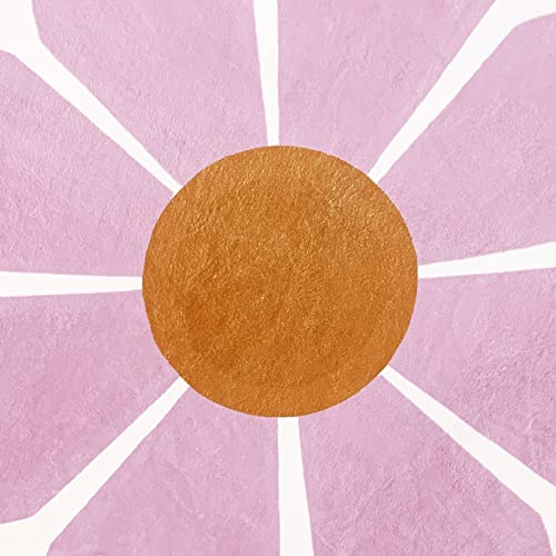 USTIDE Pink Flower Shaped Rug 47x47 Inch, Washable Flower Shaped Rug Soft Flower Rugs for Bedroom