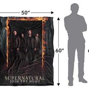 Supernatural Fire Frame Officially Licensed Silky Touch Super Soft Throw Blanket 50" x 60"