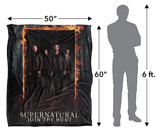 Supernatural Fire Frame Officially Licensed Silky Touch Super Soft Throw Blanket 50" x 60"