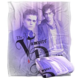 vampire diaries stefan and damon officially licensed silky touch super soft throw blanket 50″ x 60″