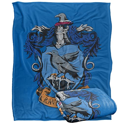 Harry Potter Drawn Ravenclaw Crest Officially Licensed Silky Touch Super Soft Throw Blanket 50" x 60"